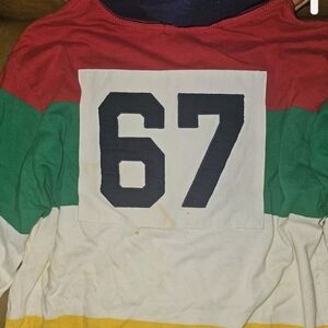 Polo Ralph Lauren T Shirt Hoodie Boys"67" Patch  Large 14-16  RARE $30obo